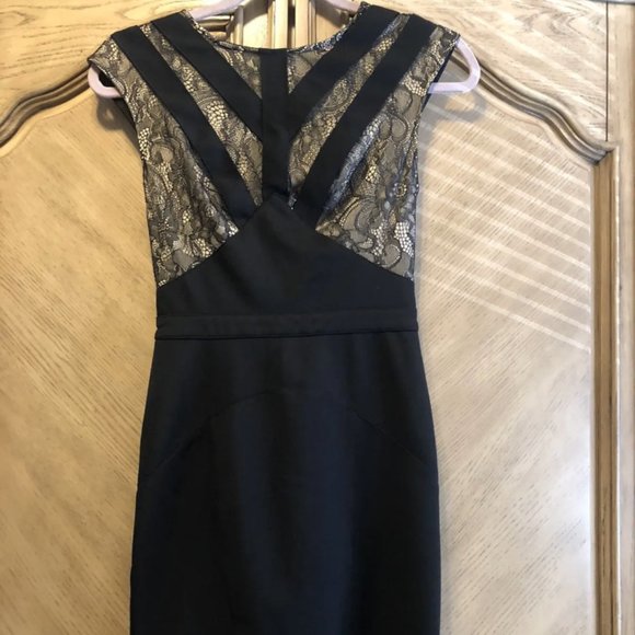 WOMEN'S BEBE DRESS SIZE 0 BLACK - Picture 1 of 5